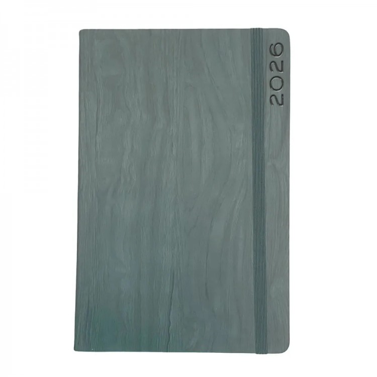 Διαφημιστικά Ημερολόγια 2026 Ημερήσια 21Χ14, όψη ξύλου με στρογγυλεμένες άκρες και λάστιχο 0005217 (Ε)