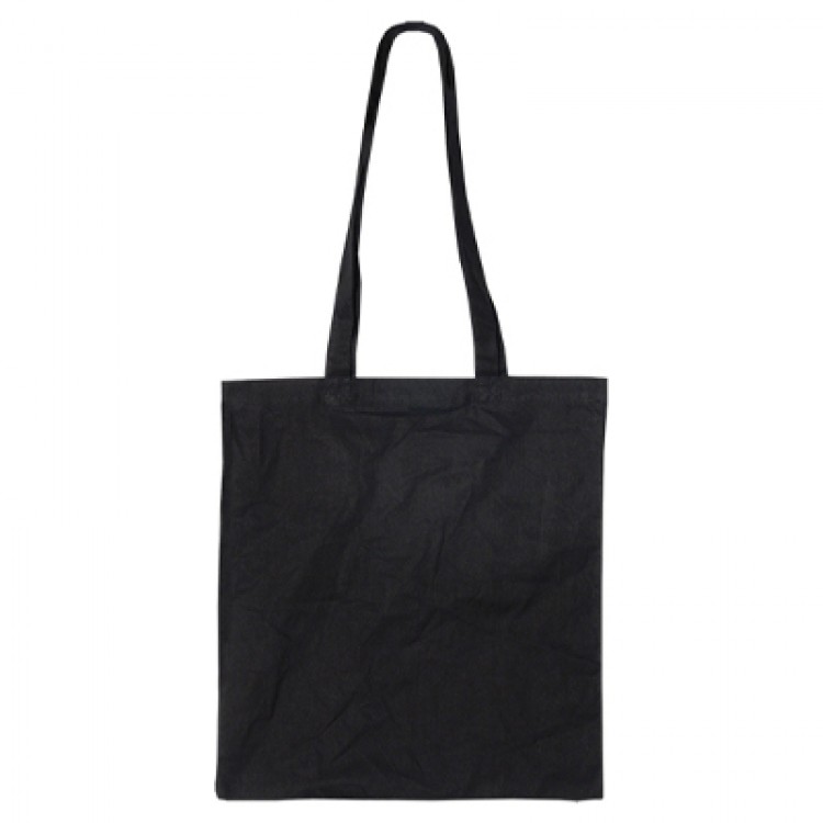 Τσάντα Πάνινη Μαύρη με Χερούλια 2405 - [37x41]