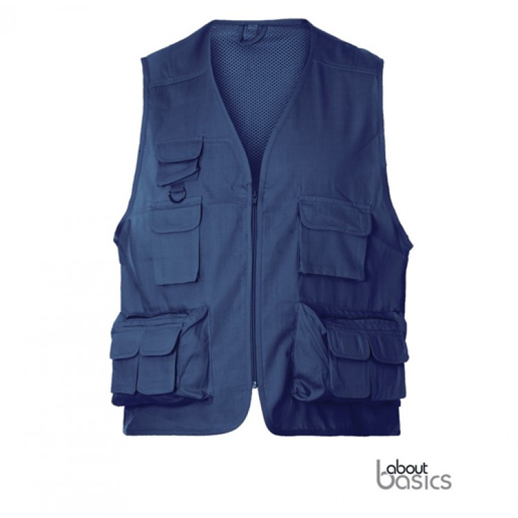 ABOUT BASICS - RISE – 00108 – Γιλέκο ρεπόρτερ με δίχτυ επένδυση - με Τύπωμα