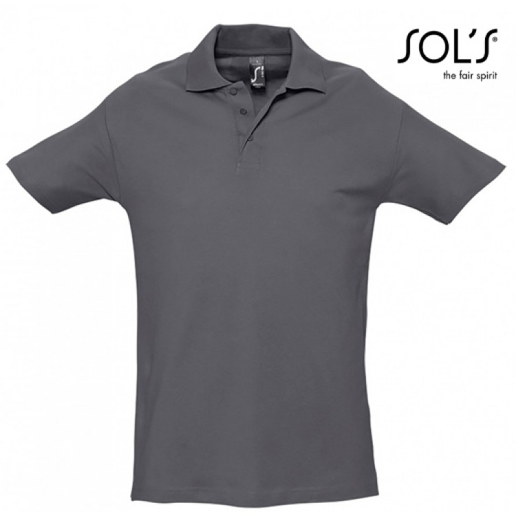 SOL'S - 0520129-4-5XL - SPRING II 11362 Ανδρικό πόλο  – 210gr  4-5XL - με Κέντημα