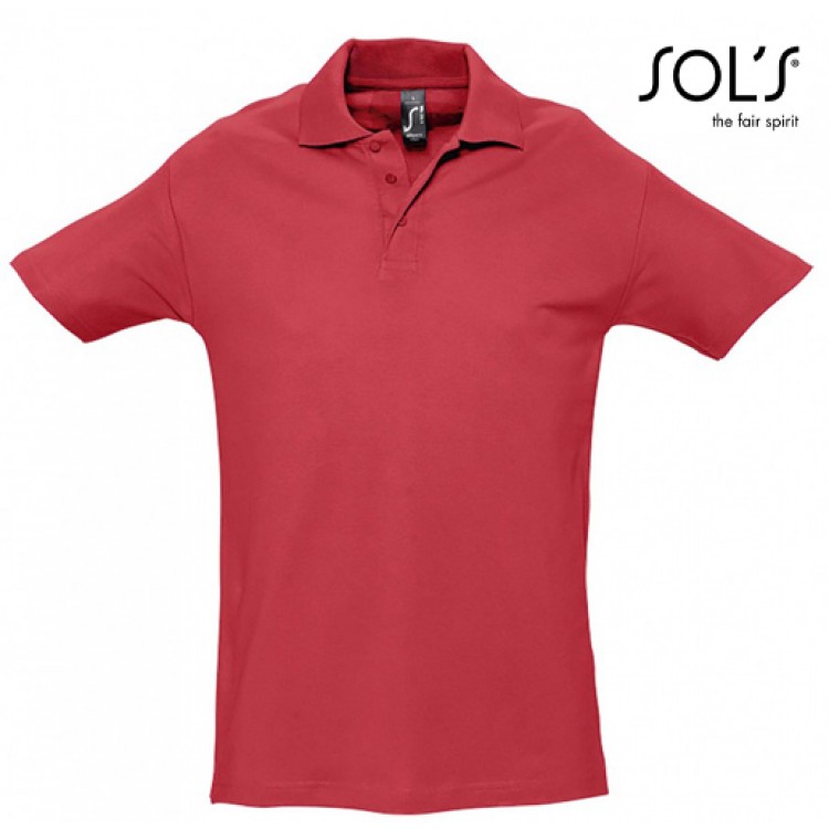 SOL'S - 0520129-4-5XL - SPRING II 11362 Ανδρικό πόλο  – 210gr  4-5XL - με Κέντημα