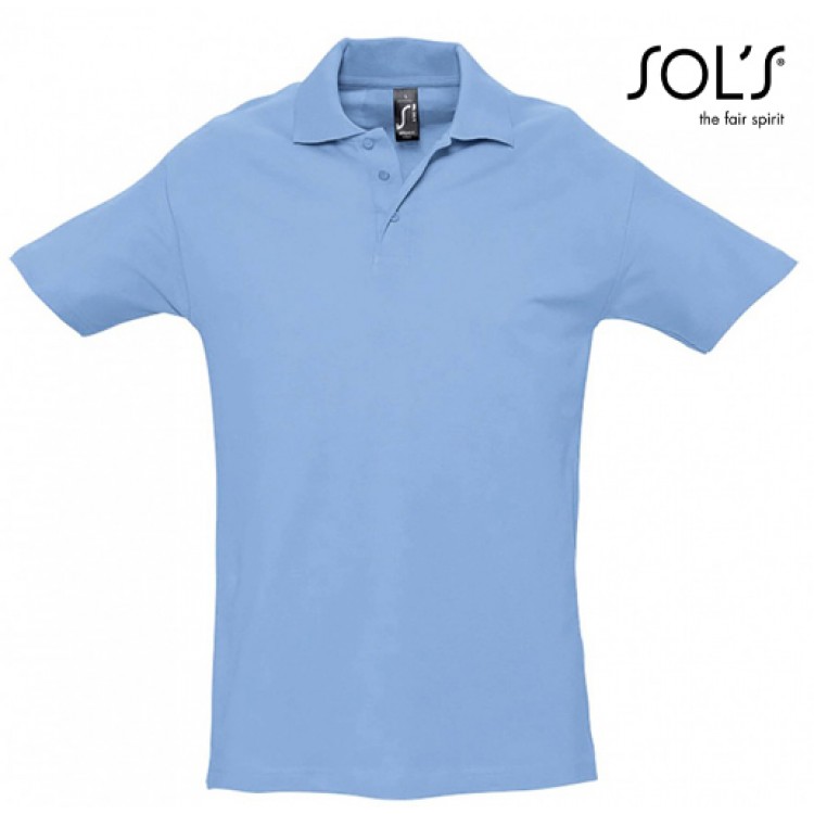 SOL'S - 0520129-4-5XL - SPRING II 11362 Ανδρικό πόλο  – 210gr  4-5XL - με Κέντημα