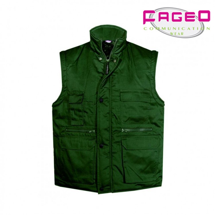 FAGEO - 00060 - Γιλέκο υφασμάτινο με επένδυση - με Τύπωμα