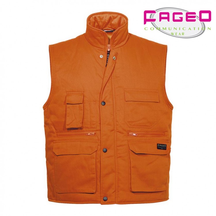 FAGEO - 00060 - Γιλέκο υφασμάτινο με επένδυση - με Τύπωμα