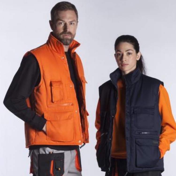 FAGEO - 00060 - Γιλέκο υφασμάτινο με επένδυση - με Τύπωμα