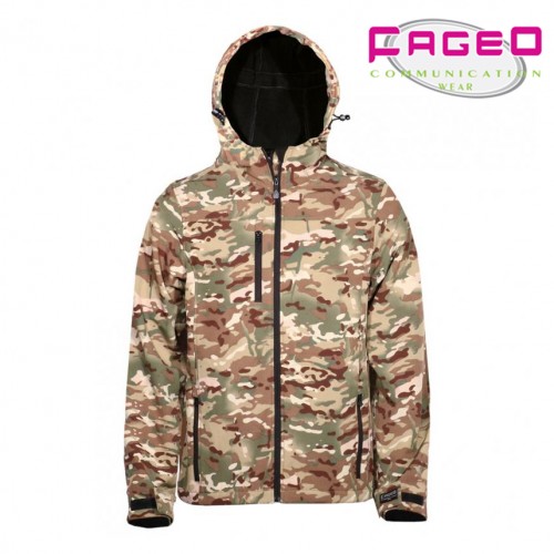 FAGEO - 00523CAM - Μπουφάν Soft shell Camouflage - Με Κέντημα